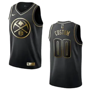 Nike Muški Dres Denver Nuggets Personalizacija Golden Edition Swingman Crna