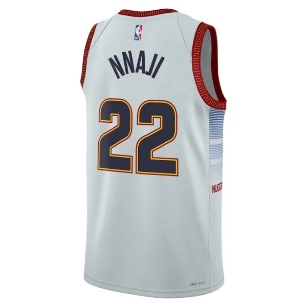 Nike Muški Dres Denver Nuggets Zeke Nnaji 22 City Edition 2022/23 Swingman Sivo