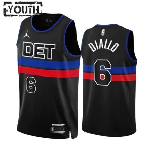 Dječji Dres Detroit Pistons Jordan Hamidou Diallo 6 Statement Edition Swingman Crna