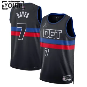 Dječji Dres Detroit Pistons Jordan Killian Hayes 7 Statement Edition Swingman Crna
