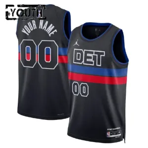 Dječji Dres Detroit Pistons Jordan Personalizacija Statement Edition Swingman Crna