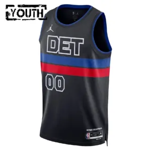 Dječji Dres Detroit Pistons Jordan Personalizacija Statement Edition Swingman Crna