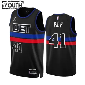 Dječji Dres Detroit Pistons Jordan Saddiq Bey 41 Statement Edition Swingman Crna