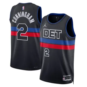 Muški Dres Detroit Pistons Jordan Cade Cunningham 2 Statement Edition Swingman Crna