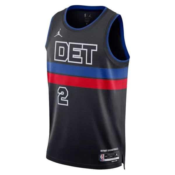 Muški Dres Detroit Pistons Jordan Cade Cunningham 2 Statement Edition Swingman Crna