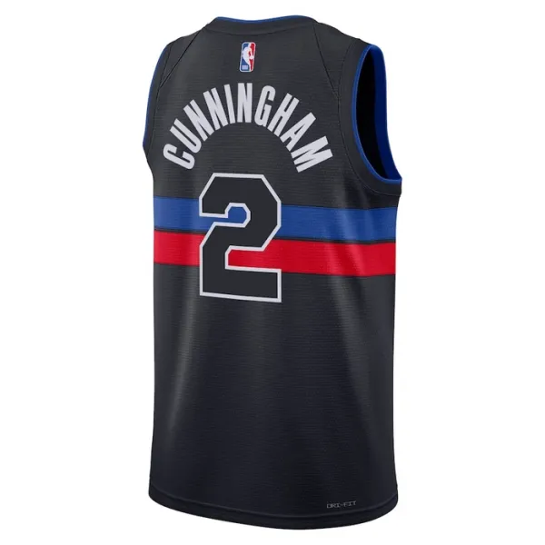 Muški Dres Detroit Pistons Jordan Cade Cunningham 2 Statement Edition Swingman Crna