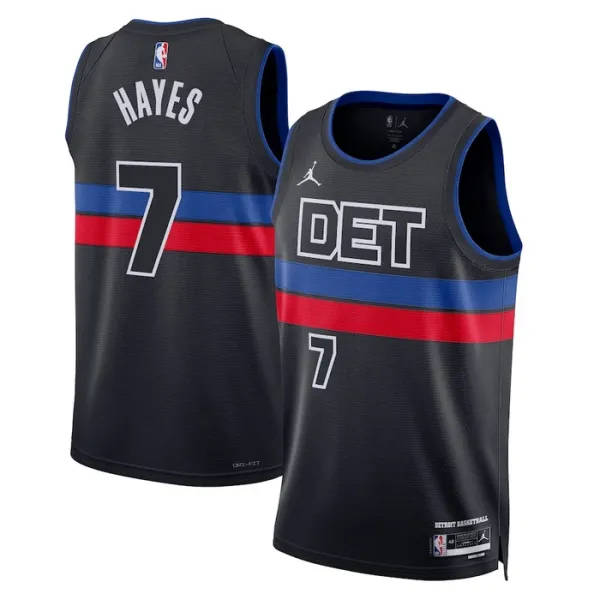 Muški Dres Detroit Pistons Jordan Killian Hayes 7 Statement Edition Swingman Crna Muški Dres Detroit Pistons Jordan Killian Hayes 7 Statement Edition Swingman Crna
