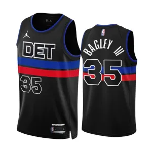 Muški Dres Detroit Pistons Jordan Marvin Bagley III 35 Statement Edition Swingman Crna