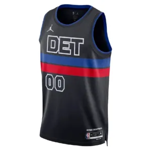 Muški Dres Detroit Pistons Jordan Personalizacija Statement Edition Swingman Crna