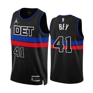 Muški Dres Detroit Pistons Jordan Saddiq Bey 41 Statement Edition Swingman Crna