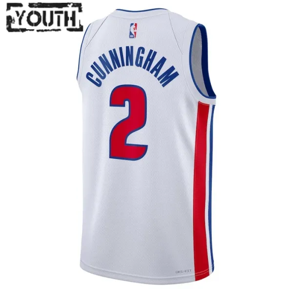 Nike Dječji Dres Detroit Pistons Cade Cunningham 2 Association Edition Swingman Bijela