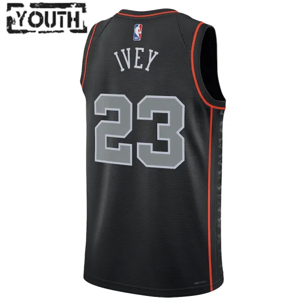 Nike Dječji Dres Detroit Pistons Jaden Ivey City Edition 2023/24 Swingman Crna