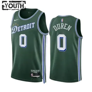 Nike Dječji Dres Detroit Pistons jalen duren 0 City Edition 2022/23 Swingman Zelena