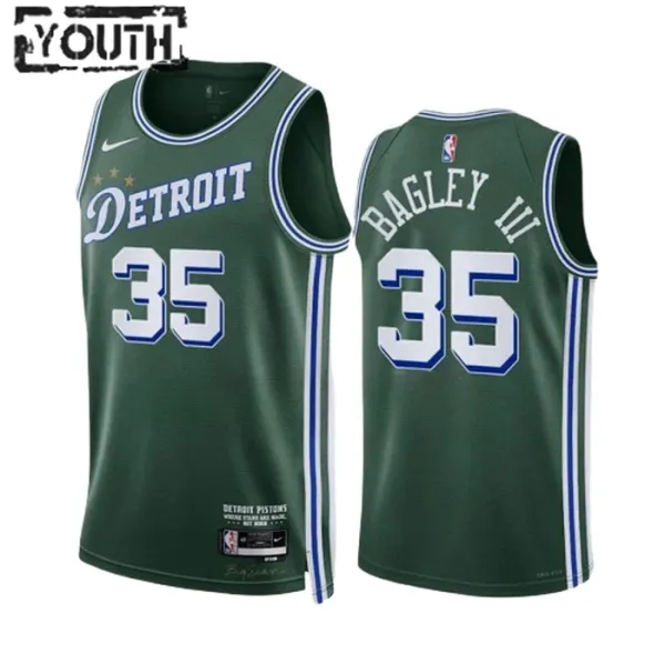 Nike Dječji Dres Detroit Pistons Marvin Bagley III 35 City Edition 2022/23 Swingman Zelena Nike Dječji Dres Detroit Pistons Marvin Bagley III 35 City Edition 2022/23 Swingman Zelena