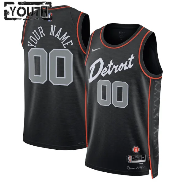 Nike Dječji Dres Detroit Pistons Personalizacija City Edition 2023/24 Swingman Crna Nike Dječji Dres Detroit Pistons Personalizacija City Edition 2023/24 Swingman Crna