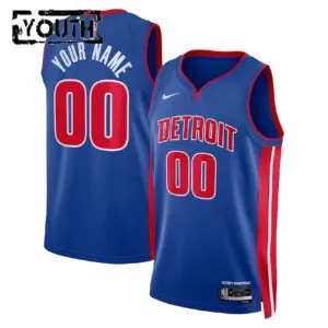 Nike Dječji Dres Detroit Pistons Personalizacija Icon Edition Swingman Plava