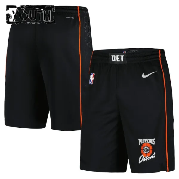 Nike Dječji Kratke Hlače Detroit Pistons City Edition 2023/24 Swingman Crna Nike Dječji Kratke Hlače Detroit Pistons City Edition 2023/24 Swingman Crna