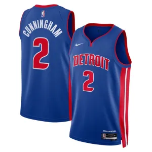 Nike Muški Dres Detroit Pistons Cade Cunningham 2 Icon Edition Swingman Plava