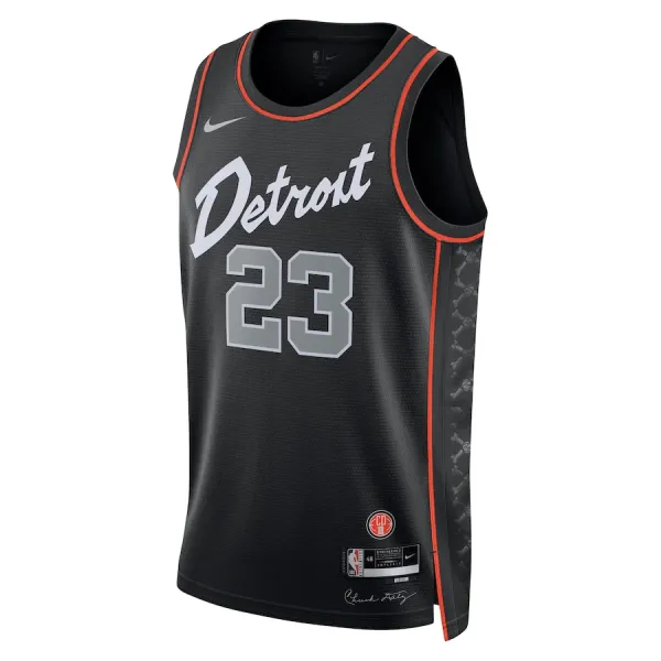 Nike Muški Dres Detroit Pistons Jaden Ivey City Edition 2023/24 Swingman Crna