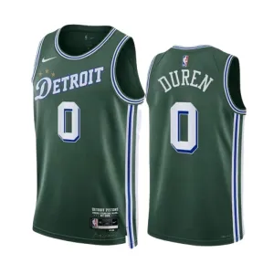 Nike Muški Dres Detroit Pistons jalen duren 0 City Edition 2022/23 Swingman Zelena