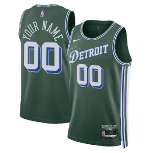 Nike Muški Dres Detroit Pistons Personalizacija City Edition 2022/23 Swingman Zelena