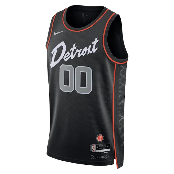 Nike Muški Dres Detroit Pistons Personalizacija City Edition 2023/24 Swingman Crna