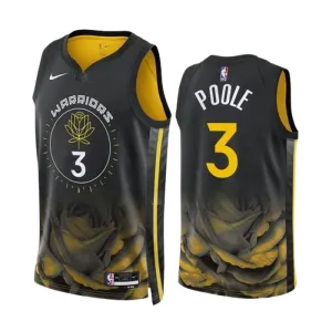 Muški Dres Golden State Warriors Jordan Poole 3 City Edition 2022/23 Swingman Crna
