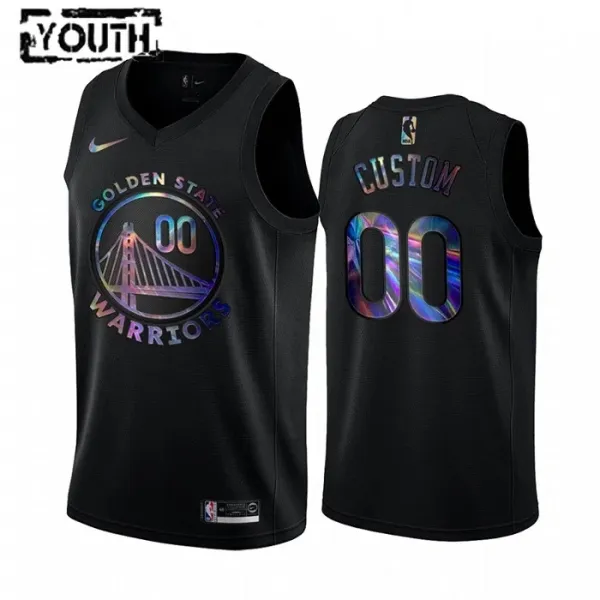 Nike Dječji Dres Golden State Warriors HWC Iridescent Edition Personalizacija Swingman Crna Nike Dječji Dres Golden State Warriors HWC Iridescent Edition Personalizacija Swingman Crna