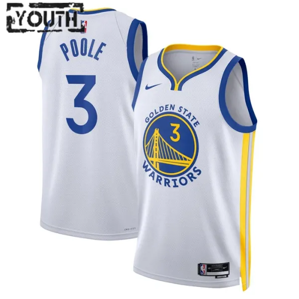 Nike Dječji Dres Golden State Warriors Jordan Poole 3 Association Edition Swingman Bijela