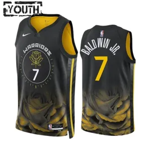 Nike Dječji Dres Golden State Warriors Patrick Baldwin JR 7 City Edition 2022/23 Swingman Crna