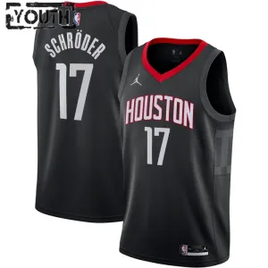 Dječji Dres Houston Rockets Jordan Dennis Schroder 17 Statement Edition Swingman Crna
