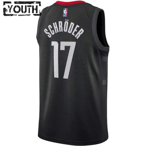 Dječji Dres Houston Rockets Jordan Dennis Schroder 17 Statement Edition Swingman Crna
