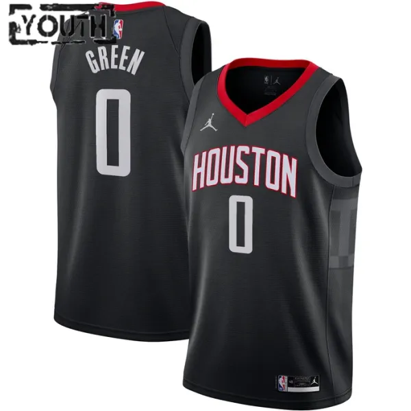 Dječji Dres Houston Rockets Jordan Jalen Green 0 Statement Edition Swingman Crna Dječji Dres Houston Rockets Jordan Jalen Green 0 Statement Edition Swingman Crna