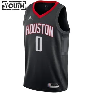 Dječji Dres Houston Rockets Jordan Jalen Green 0 Statement Edition Swingman Crna