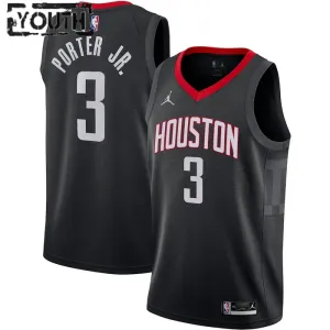 Dječji Dres Houston Rockets Jordan Kevin Porter JR 3 Statement Edition Swingman Crna