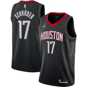 Muški Dres Houston Rockets Jordan Dennis Schroder 17 Statement Edition Swingman Crna