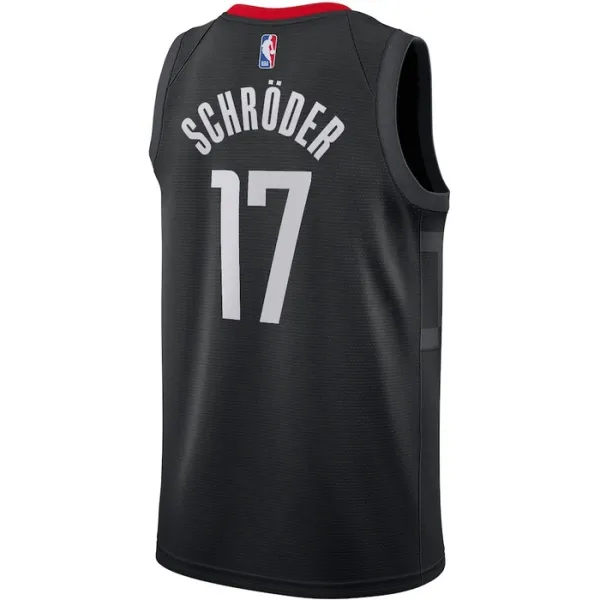 Muški Dres Houston Rockets Jordan Dennis Schroder 17 Statement Edition Swingman Crna