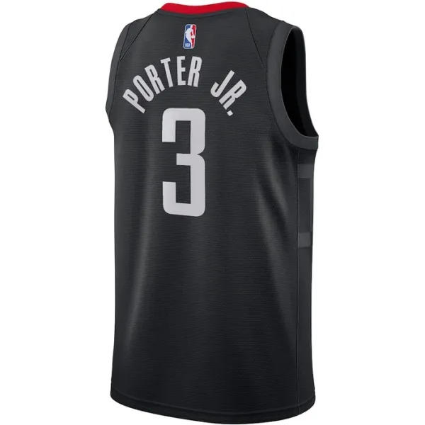 Muški Dres Houston Rockets Jordan Kevin Porter JR 3 Statement Edition Swingman Crna