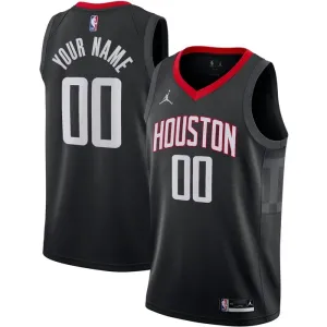 Muški Dres Houston Rockets Jordan Personalizacija Statement Edition Swingman Crna