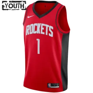 Nike Dječji Dres Houston Rockets Jabari Smith JR 1 Icon Edition Swingman Crvena