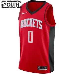 Nike Dječji Dres Houston Rockets Jalen Green 0 Icon Edition Swingman Crvena
