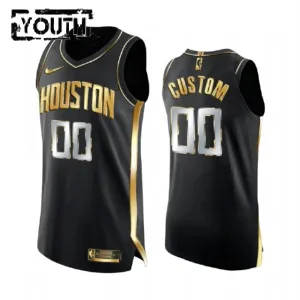 Nike Dječji Dres Houston Rockets Limited Personalizacija Golden Edition Swingman Crna