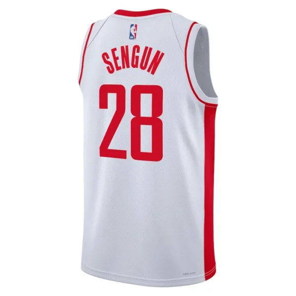 Nike Muški Dres Houston Rockets Alperen Sengun 28 Association Edition Swingman Bijela