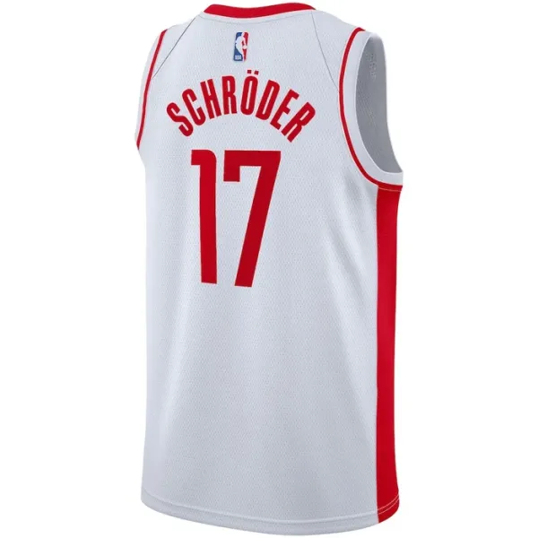 Nike Muški Dres Houston Rockets Dennis Schroder 17 Association Edition Swingman Bijela
