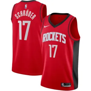 Nike Muški Dres Houston Rockets Dennis Schroder 17 Icon Edition Swingman Crvena