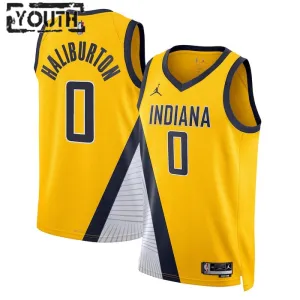 Dječji Dres Indiana Pacers Jordan Tyrese Haliburton 0 Statement Edition Swingman Navy
