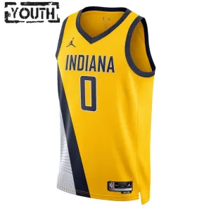 Dječji Dres Indiana Pacers Jordan Tyrese Haliburton 0 Statement Edition Swingman Navy