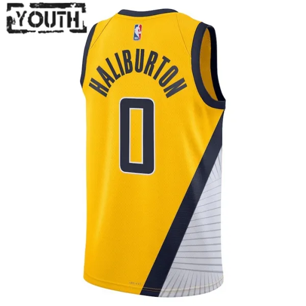 Dječji Dres Indiana Pacers Jordan Tyrese Haliburton 0 Statement Edition Swingman Navy