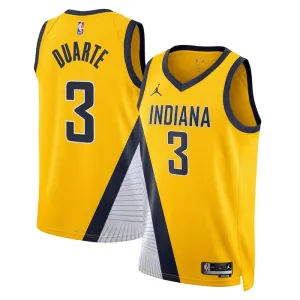 Muški Dres Indiana Pacers Jordan Chris Duarte 3 Statement Edition Swingman Navy