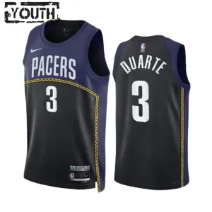 Nike Dječji Dres Indiana Pacers Chris Duarte 3 Black City Edition 2022/23 Swingman Navy